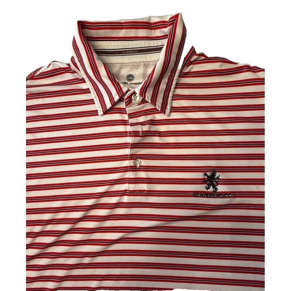 Levelwearβ Mens Golf Shirt Polo XL Striped High Performance Golfcore